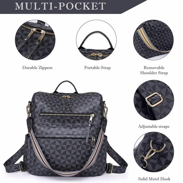 Leather Travel Fashion Convertible Large Women's University Shoulder Bag