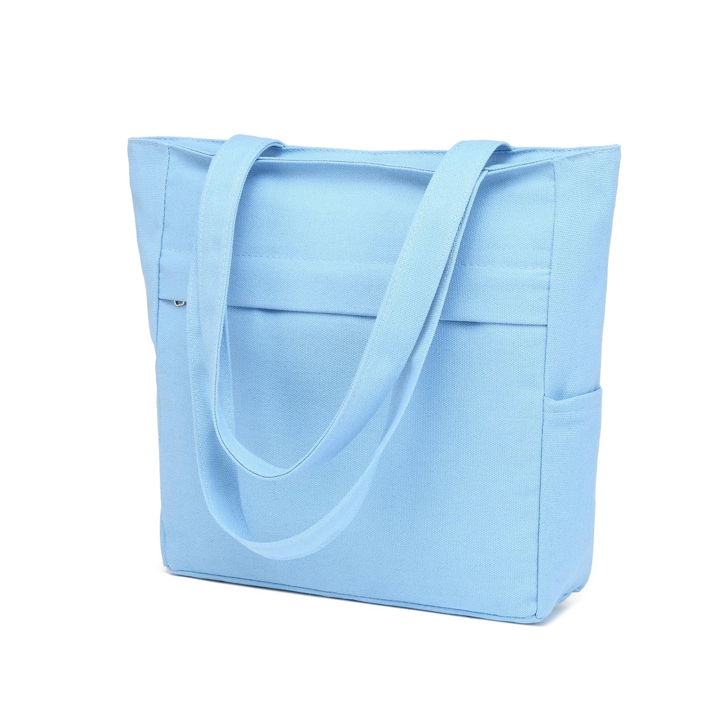Afashor Womens Vintage Canvas Tote Bag Casual Hobo Shoulder Satchel Large Capacity Handbag Light Blue