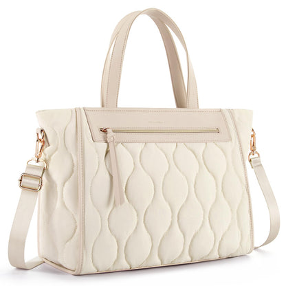 Missnine Tote Bag for Women Lightweight Puffer Tote Bag Large Capacity Quilted Shoulder Handbag for Travel Work Gym