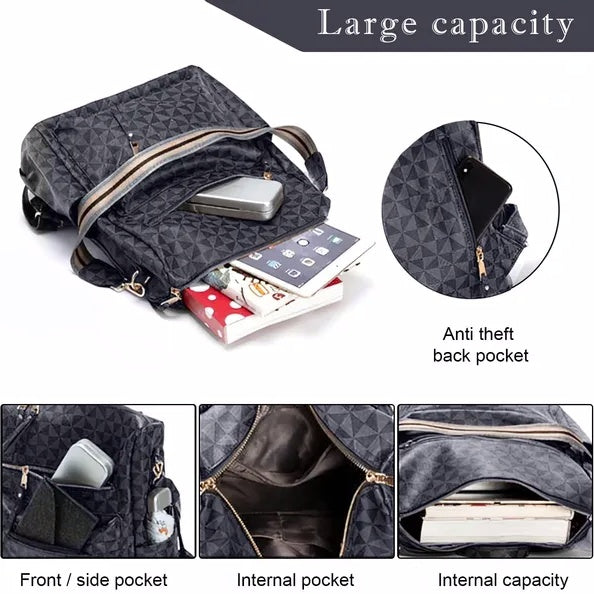 Leather Travel Fashion Convertible Large Women's University Shoulder Bag