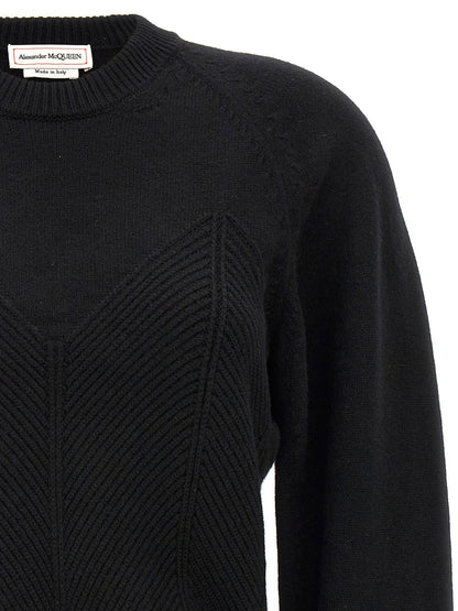 Alexander McQueen Chevron Corset Sweater