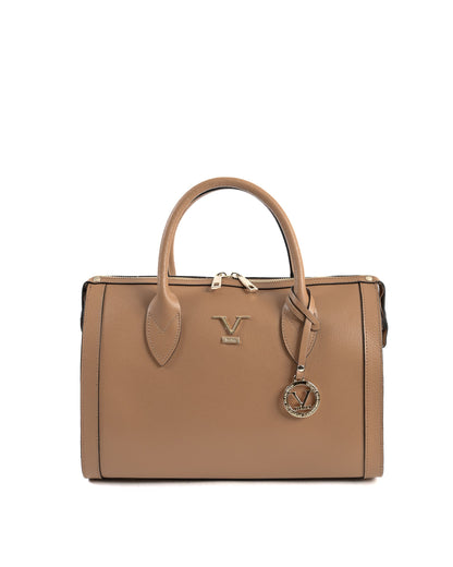 V Italia Womens Handbag Tan V014-G SAFFIANO CUOIO CHIARO