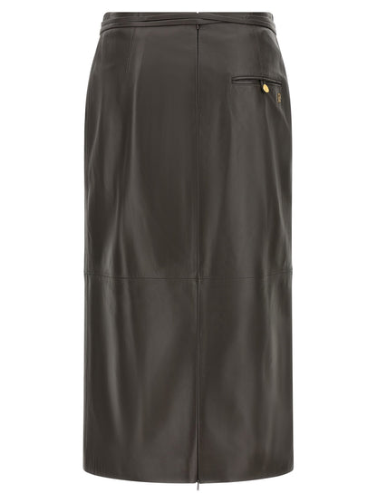 Alberta Ferretti Leather Skirt