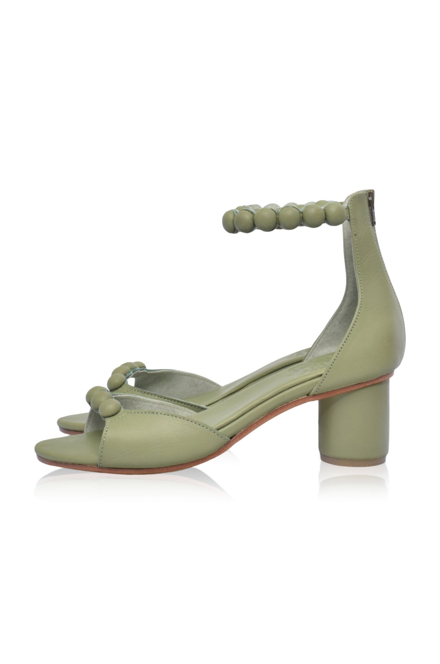 Candy Wooden Heel Leather Sandals