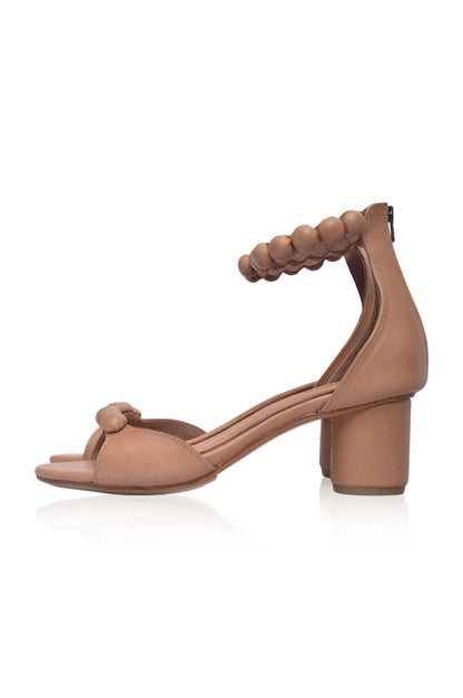 Candy Wooden Heel Leather Sandals