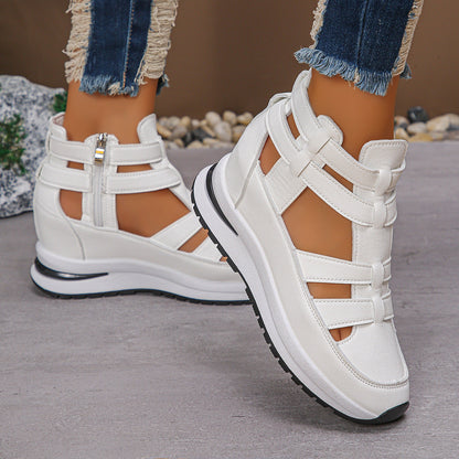 Women's Hollow-out Breathable Plus Size Sponge Cake Platform Sandals