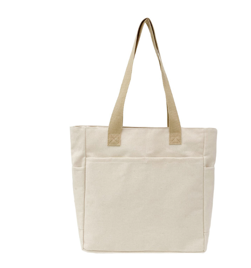 Korean Girls' Solid Color Canvas Messenger Satchel