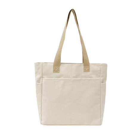 Korean Girls' Solid Color Canvas Messenger Satchel