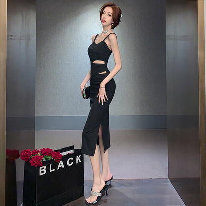 Hanging Strap Hollow Wrap Dress for Women