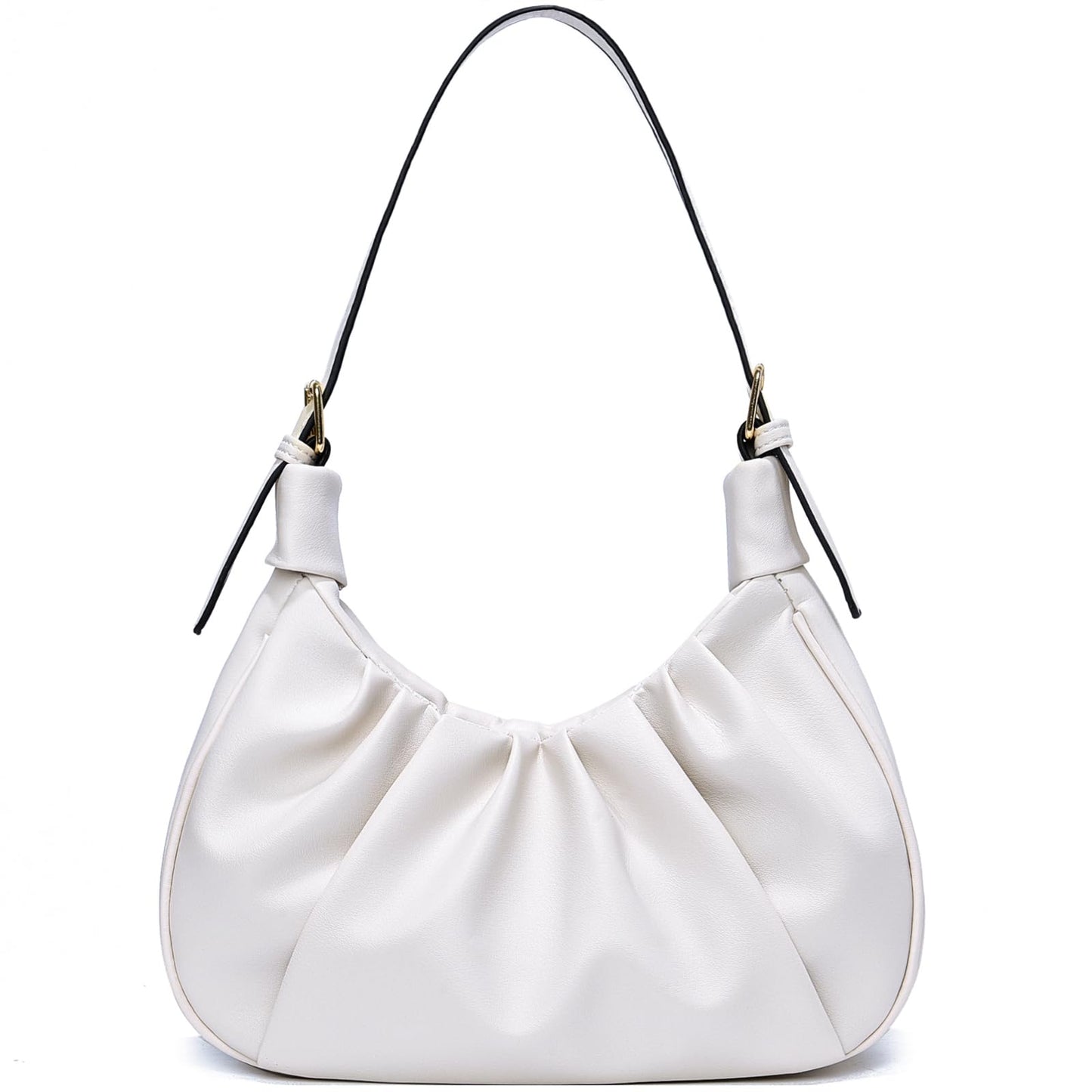 CROJUYI Small Shoulder Bag for Women Trendy Purse Hobo Bag Tote Shoulder Handbags Soft Ruched Cloud Mini Purse Crossbody Bags
