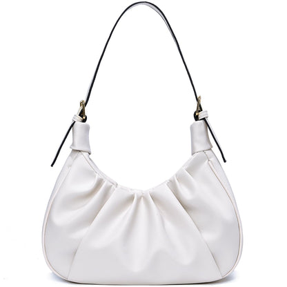 CROJUYI Small Shoulder Bag for Women Trendy Purse Hobo Bag Tote Shoulder Handbags Soft Ruched Cloud Mini Purse Crossbody Bags