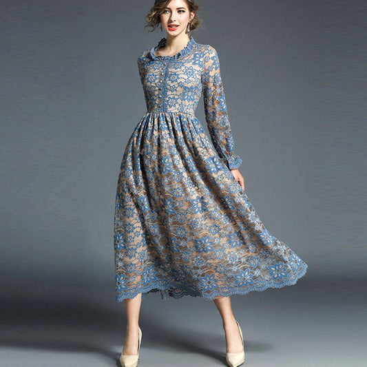 Vintage Summer Lace Dress 2018 CHEAPEST Flare Sleeve Bell Sleeve 50's